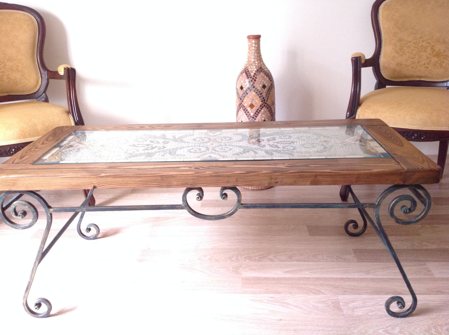 El Yapımı Mermer Mozaik Sehpa – Dekoratif Masa | Glasy Design