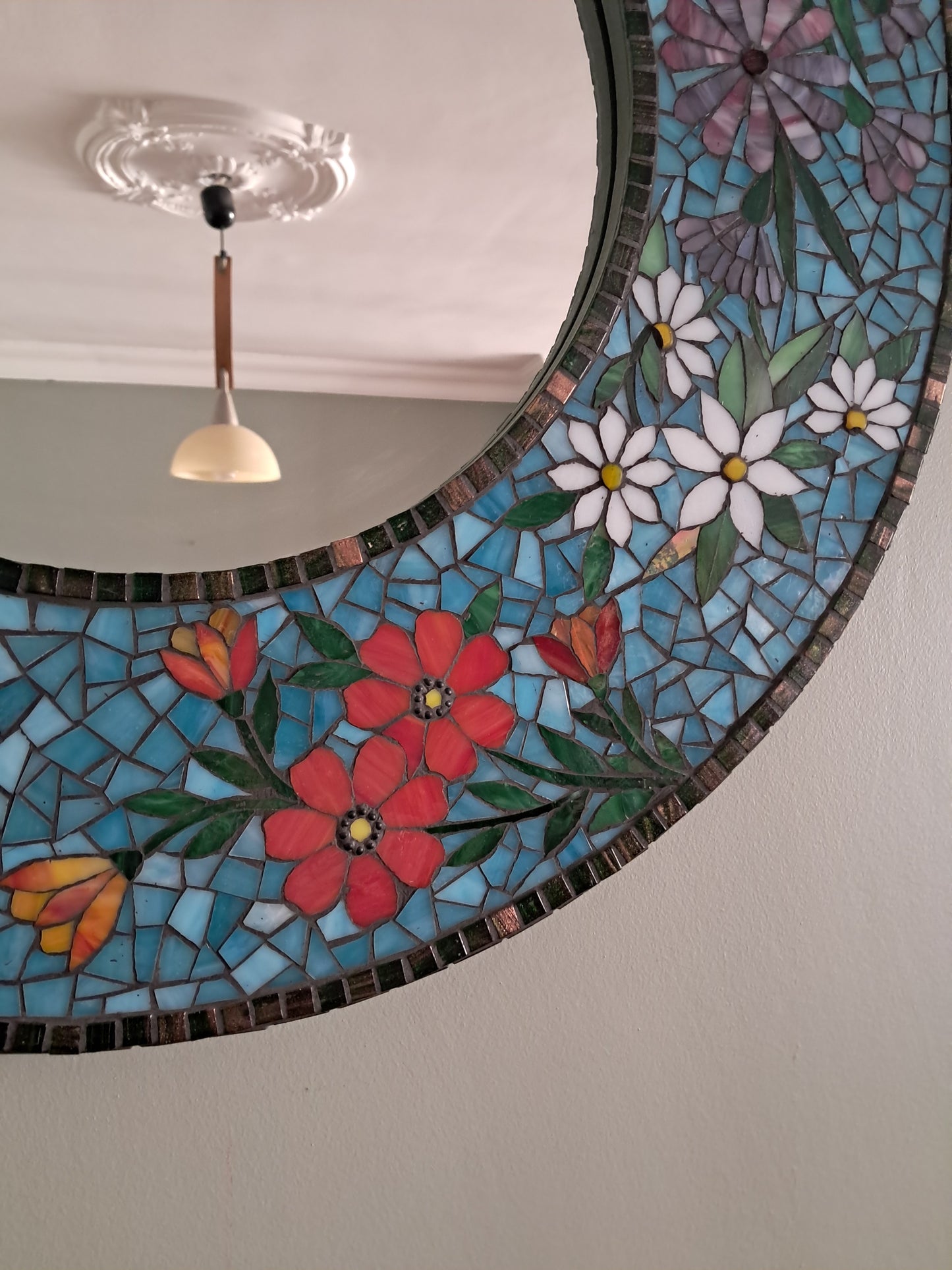 El Yapımı Mozaik Ayna – Dekoratif Duvar Aynası | Glasy Design