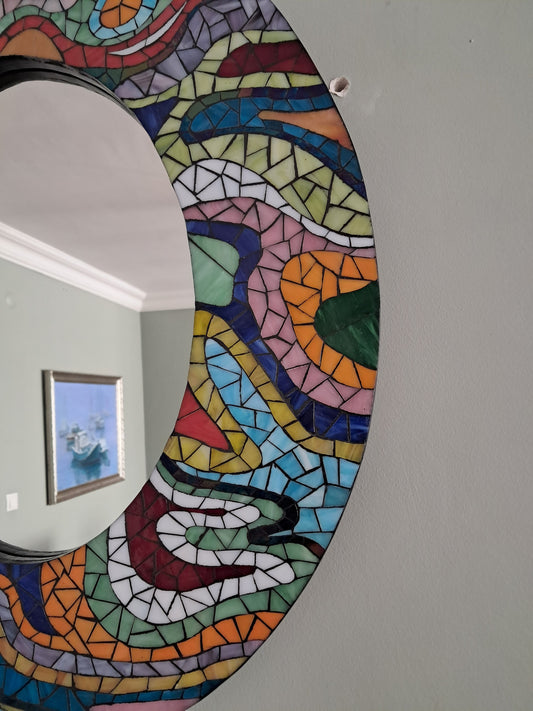 El Yapımı Mozaik Ayna – Dekoratif ve Özgün Tasarım | Glasy Design