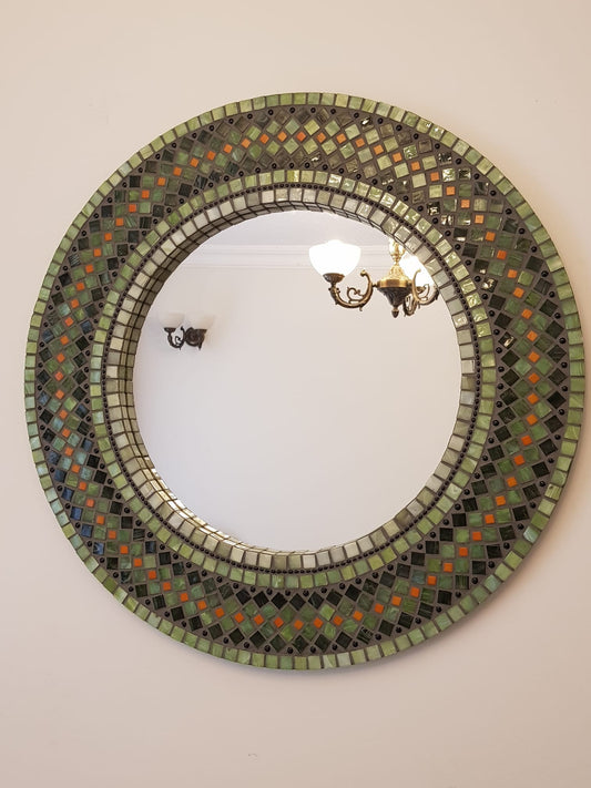 El Yapımı Mozaik Ayna – Dekoratif ve Özgün Tasarım | Glasy Design