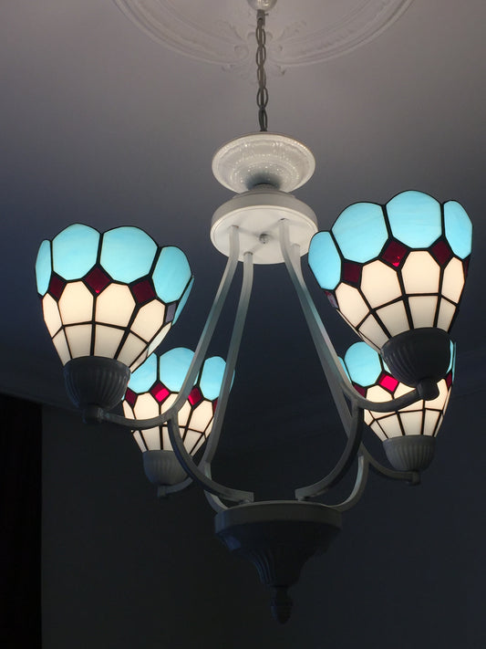 Akdeniz Stili -El Yapımı Vitray Lamba – Dekoratif Cam Aydınlatma | Glasy Design