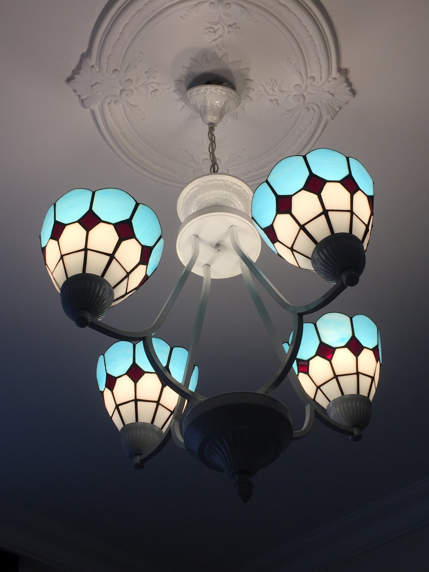 Akdeniz Stili -El Yapımı Vitray Lamba – Dekoratif Cam Aydınlatma | Glasy Design
