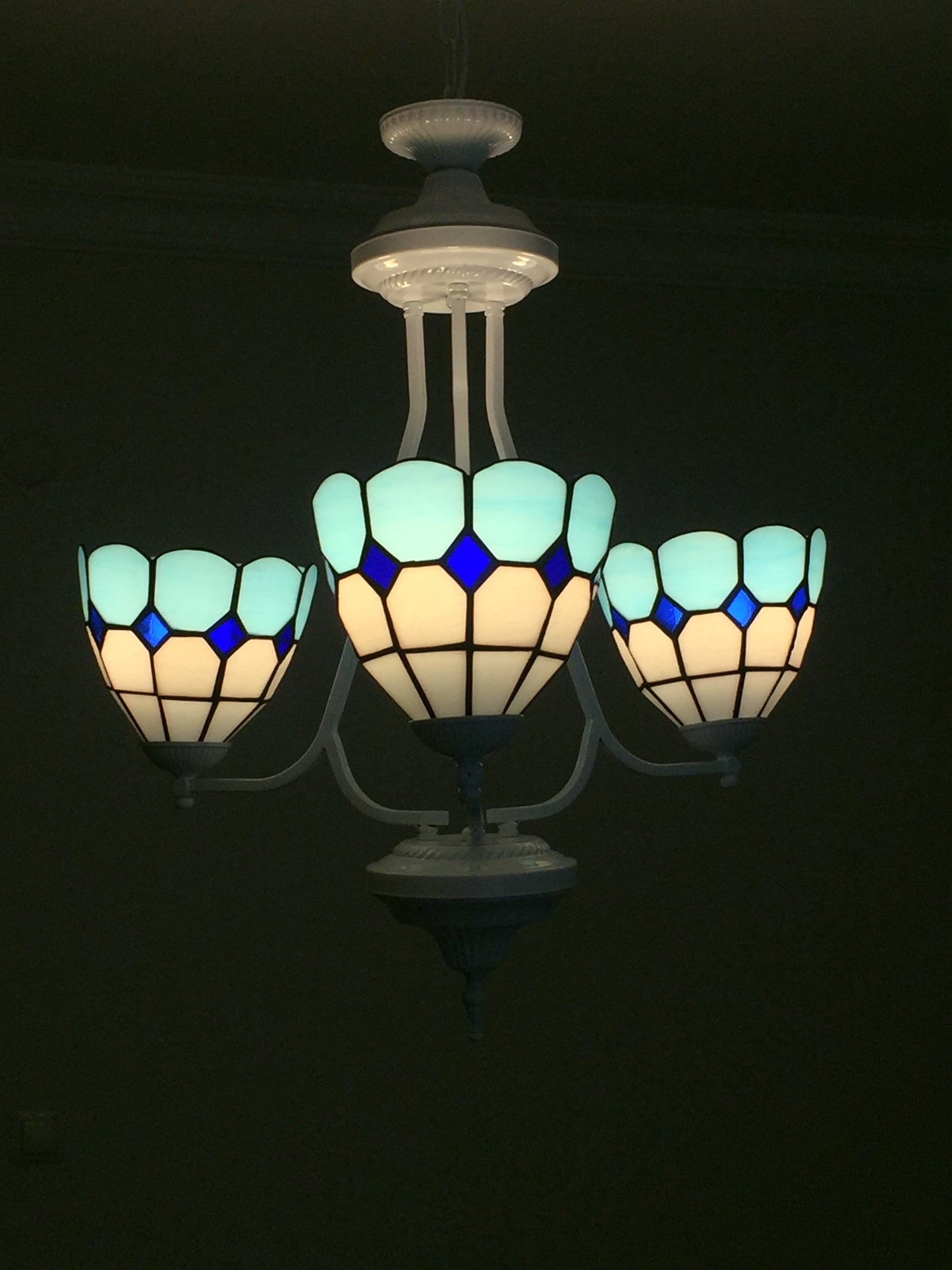 Akdeniz Stili- El Yapımı Vitray Avize – Dekoratif Cam Aydınlatma | Glasy Design