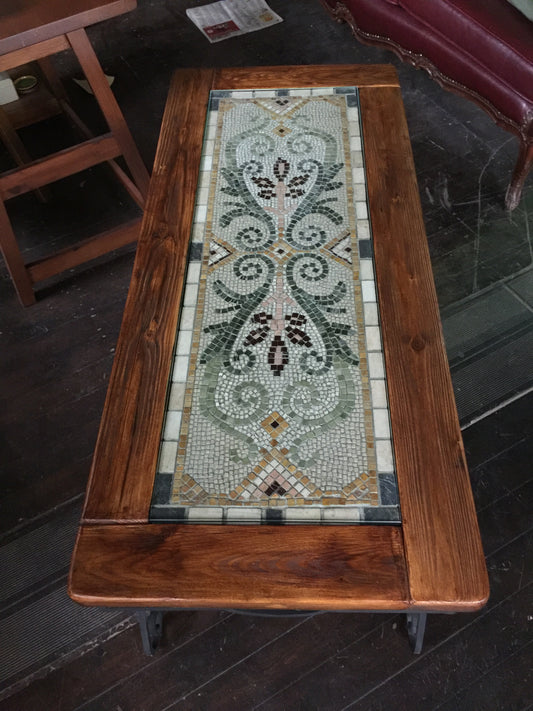 El Yapımı Mermer Mozaik Sehpa – Dekoratif Masa | Glasy Design