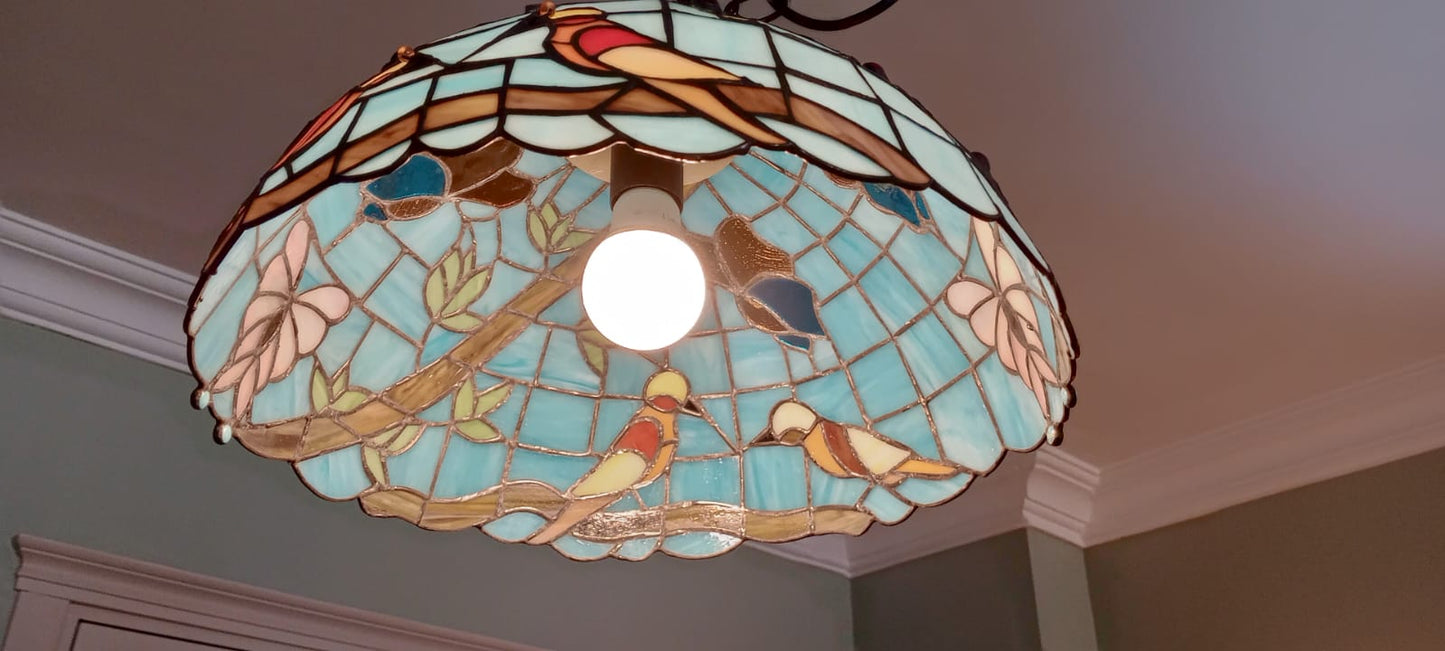El Yapımı Vitray Lamba – Özgün Cam Sanatı | Glasy Design