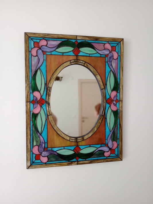 El Yapımı Vitray Ayna – Sanatsal Cam Dekorasyon | Glasy Design