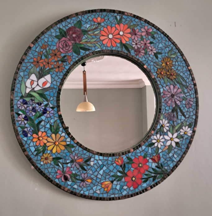 El Yapımı Mozaik Ayna – Dekoratif Duvar Aynası | Glasy Design