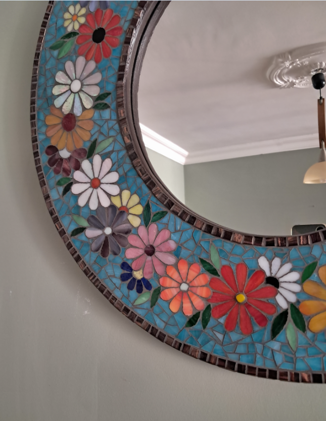 El Yapımı Mozaik Ayna – Dekoratif ve Özgün Tasarım | Glasy Design