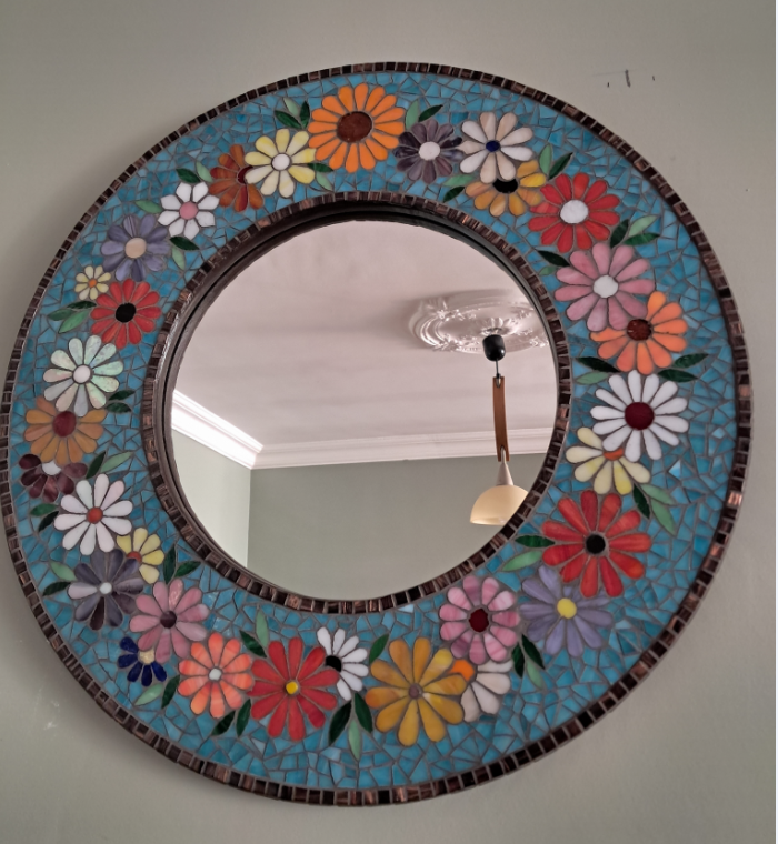 El Yapımı Mozaik Ayna – Dekoratif ve Özgün Tasarım | Glasy Design