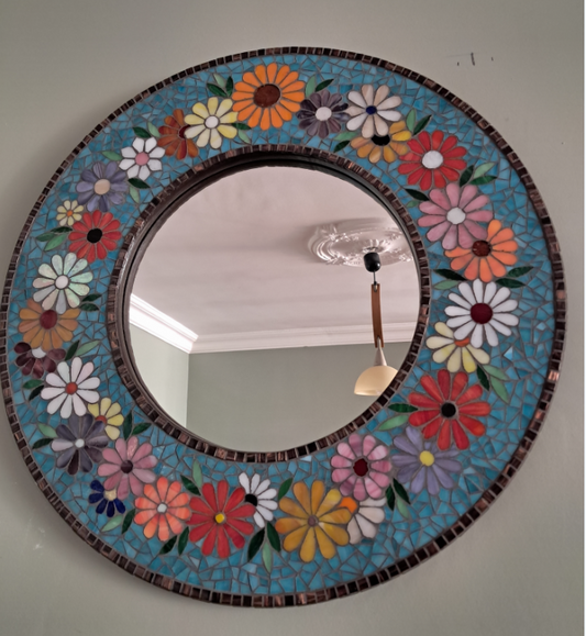 El Yapımı Mozaik Ayna – Dekoratif ve Özgün Tasarım | Glasy Design