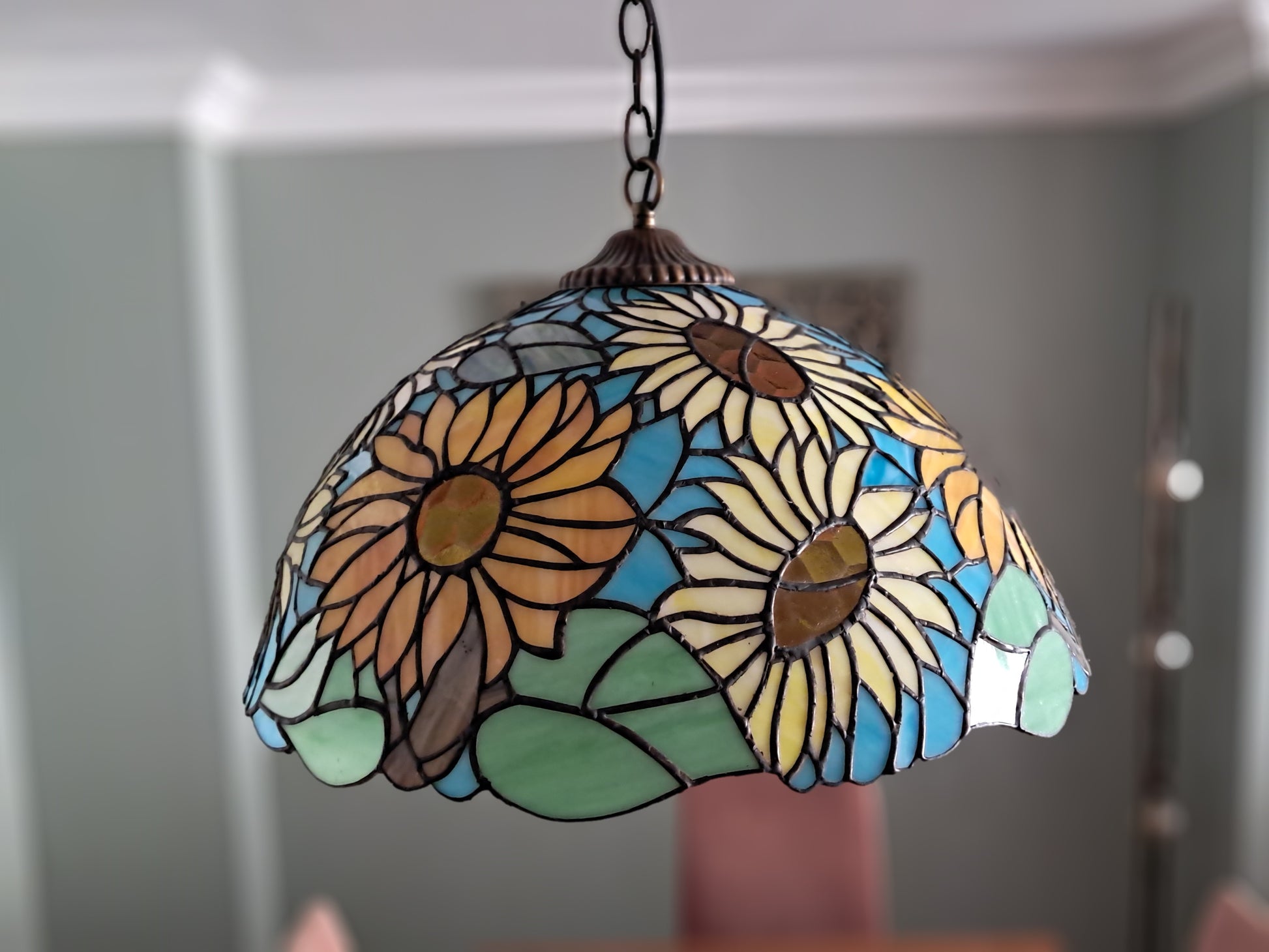 el yapımı vitray lamba dekoratif aydınlatma